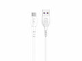 Techancy Cabo De Dados De Carregamento Super-Rápido 6A Branco TB1729, Porta Usb-Tipo-C, 1 M De Comprimento, Carregamento Rápido