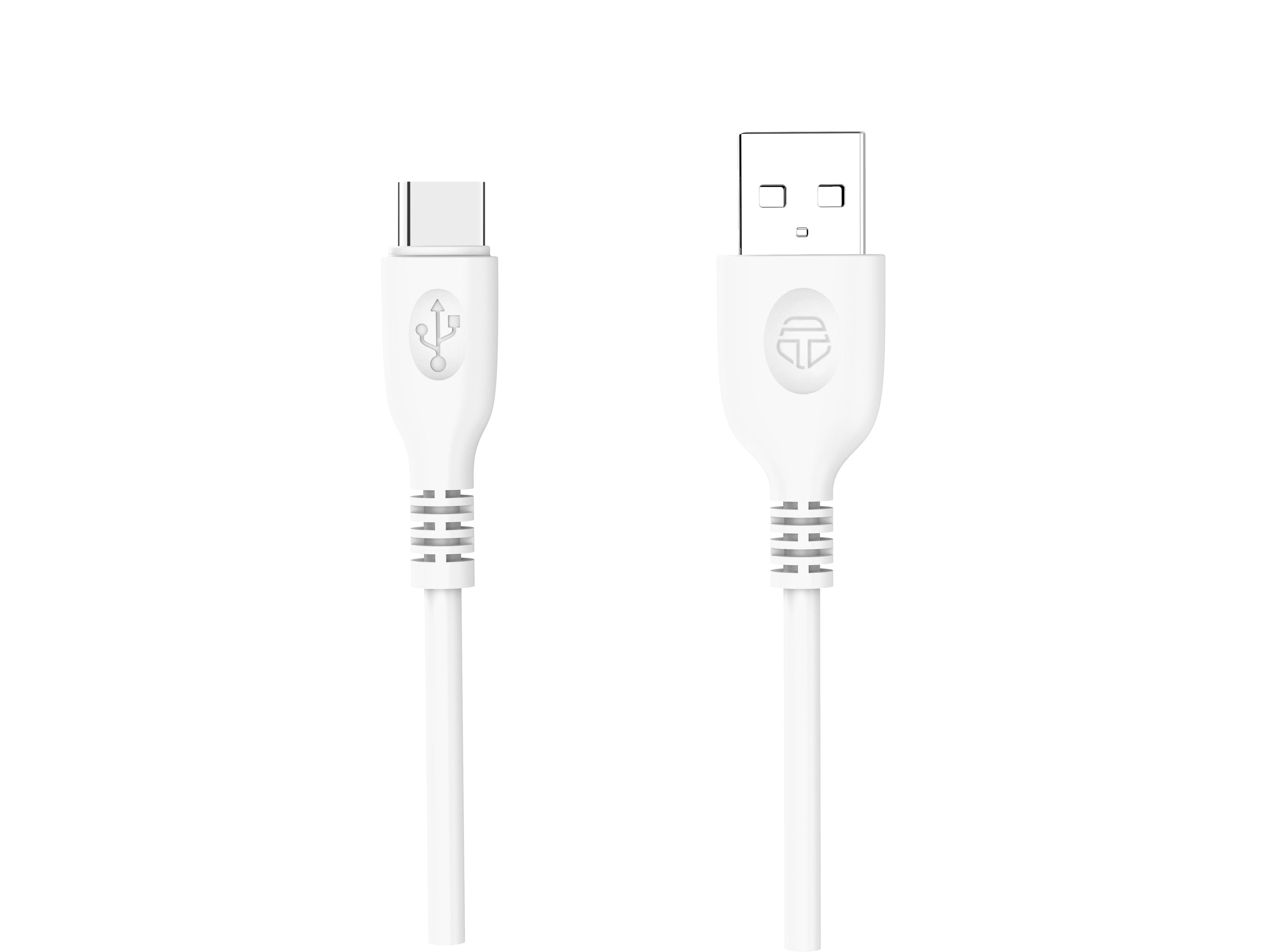 Techancy Cabo De Dados Usb-Tipo-c, TB1676 1M 2,4A Carregamento Rápido, Transferência De Dados, Branco