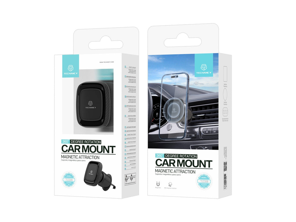 Techancy Suporte Magnético Para Telemóvel Para Automóvel Ti2308, Suporte Para Telemóvel Com Uma Mão, Rotação De 360 Graus
