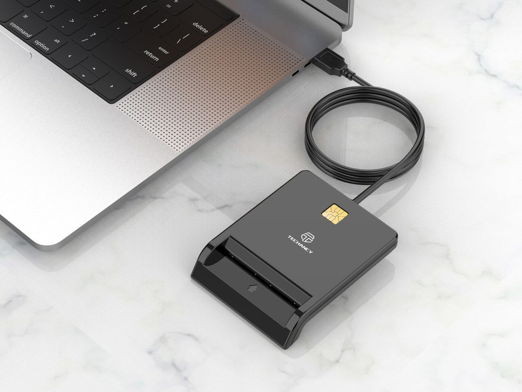 Techancy Leitor De Chips Inteligentes  KJ8811, USB2.0, 480Mbps, Compatível Com Uma Vasta Gama De Cartões e Sistemas