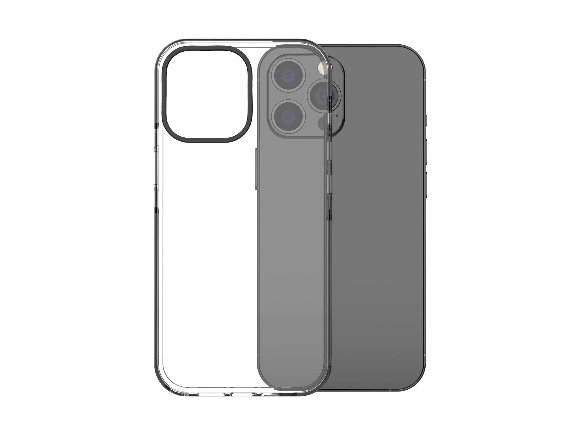 Capa transparente para telemóvel Techancy New Acrylic, KX5602, compatível com iPhone Xs Max, transparente + Preto