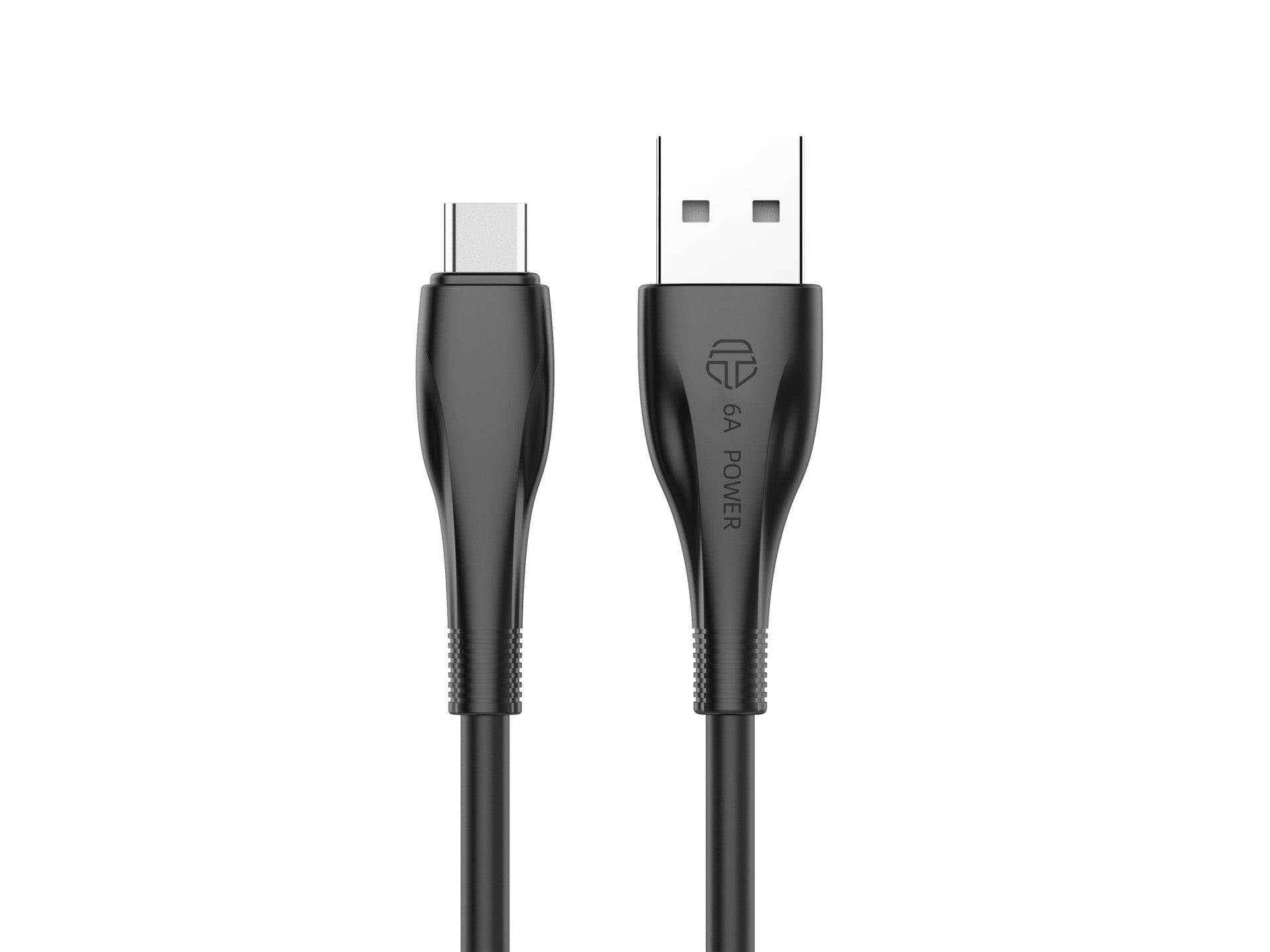 Techancy Cabo De Dados De Carregamento Super-Rápido 6A Preto TB1730, Porta Usb-Tipo-C, 1 M De Comprimento, Carregamento Rápido