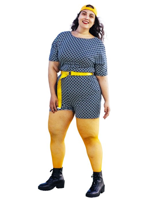 Nylon Spandex Fishnets - Yellow