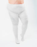 White Striped Tights 60 Denier